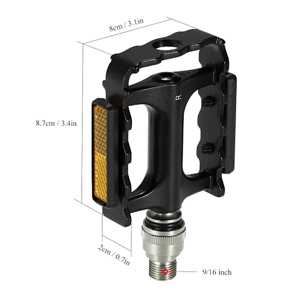 Cykel Quick Release Pedaler MTB Cykel Platform Pedal med Pedalforlænger Adapter