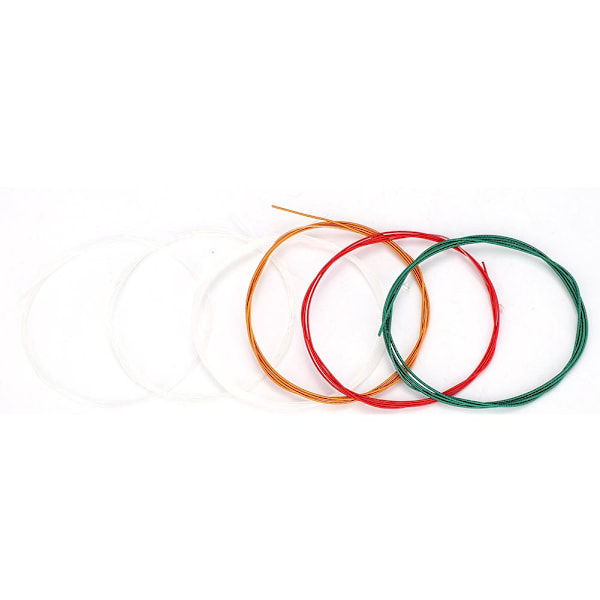 6 stk./sett Metall Nylon Strenger Erstatningsdel Tilbehør for Klassisk Akustisk Gitar