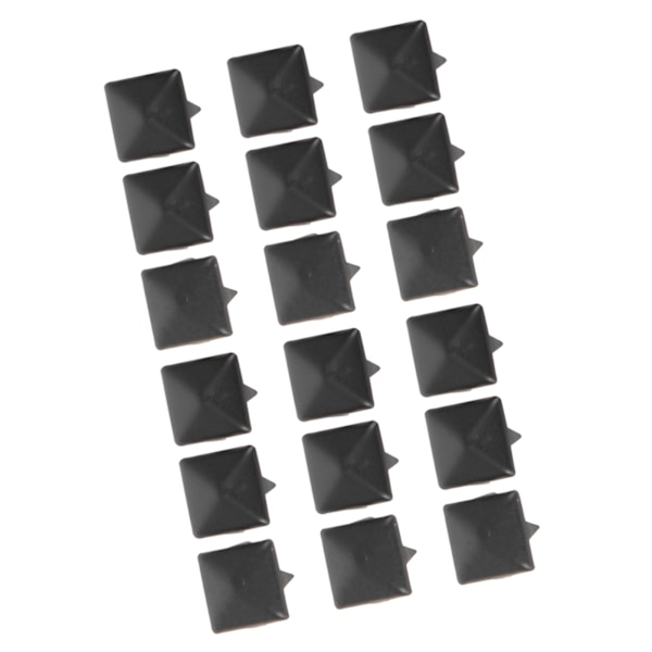 200 st Fyrkantiga Nitar Metall Stilfull DIY Skor Väskor Hattar Dekorationsaccessoarer 9mm Matt Svart