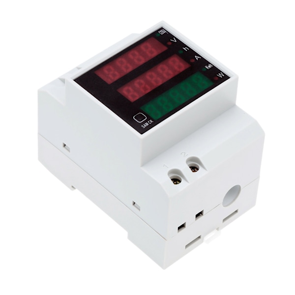 AC80-300V 100A Multifunktionell Digital DIN-skena Ström Spänning Effektfaktor Mätare Amperemeter Voltmeter