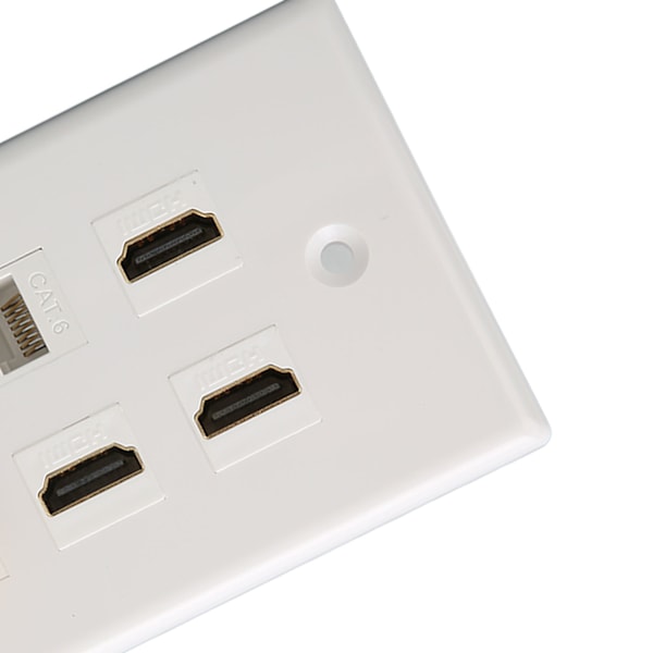 HD Multimedia Interface Vægplade 6 Porte TV F Hoved CAT6 Netværk AV Vægplade til Hjemmet