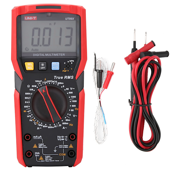 UNi T UT89X NVC Mätning Digital Multimeter med Temperatursensor