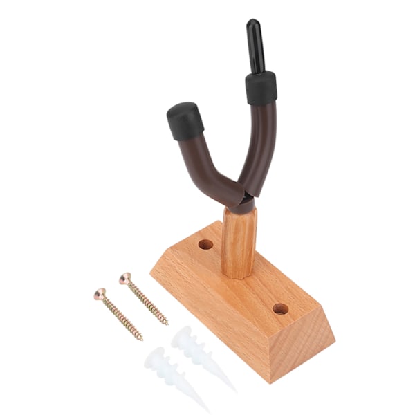 Flanger FH-003 Holdbar Violinophæng med Træbase Krog Vægmontering Holder til Hjemmestudie
