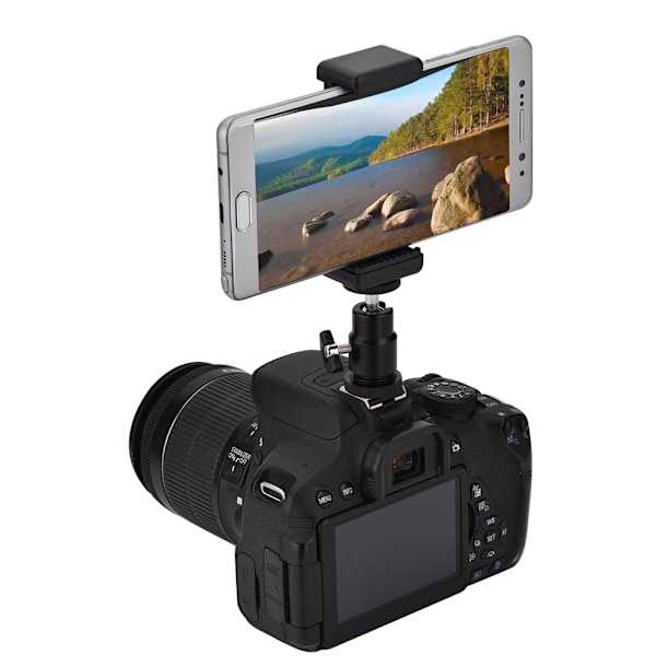 Puhelimen pidike klipsi jalustan kiinnitysadapteri 360° kuulapäällä iPhone Samsungille