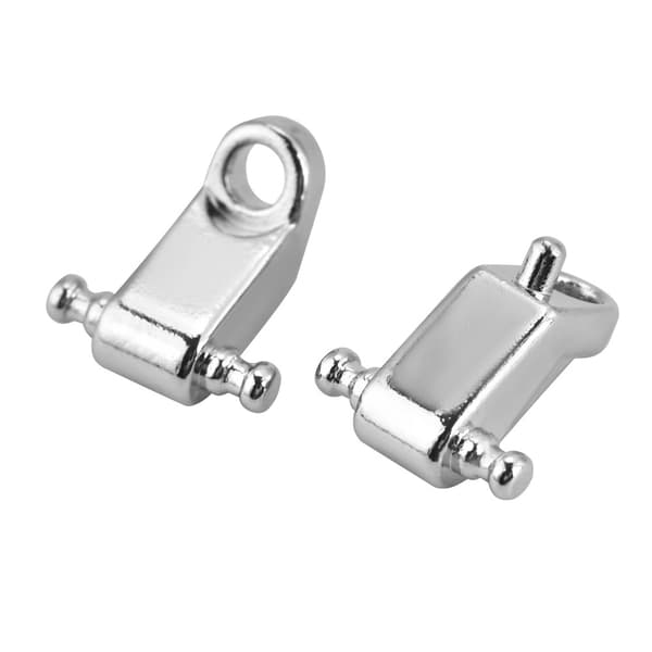2 st Rullstränghållare med skruvtillbehör för elgitarrbas (Silver)