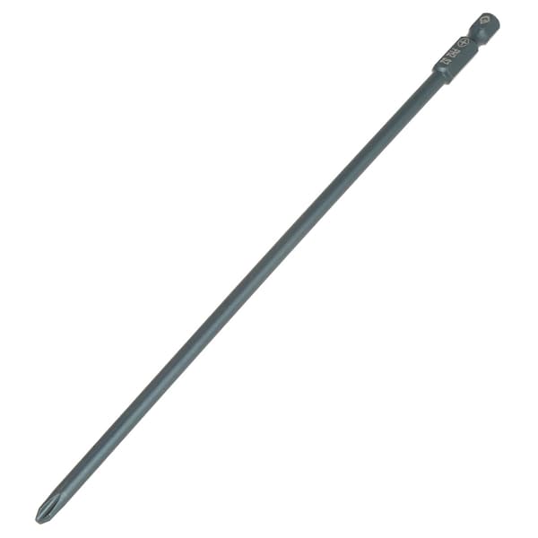 10 stk. S2 Stål Krysshode PH2 Skrutrekkerbits Sett 1/4 tommers Hex Skaft 200 mm