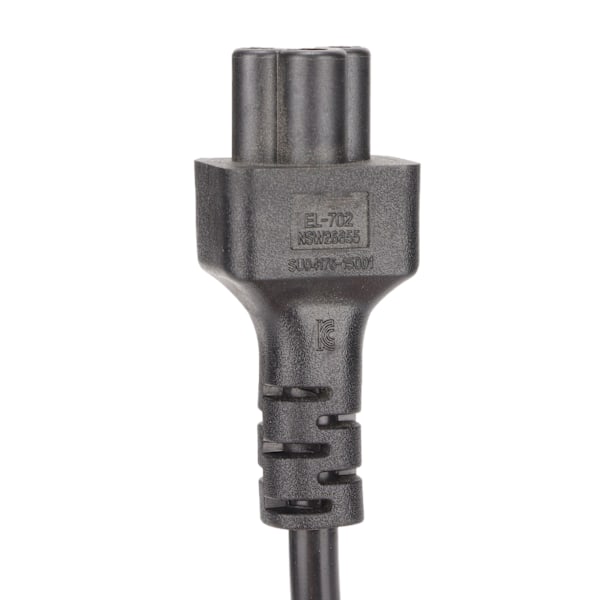 IEC320 C8 till IEC320 C5 Strömkabel IEC320 C8 Hane till C5 Hona Kabeladapter för 3-stifts Laptop Strömadaptrar 100‑250V