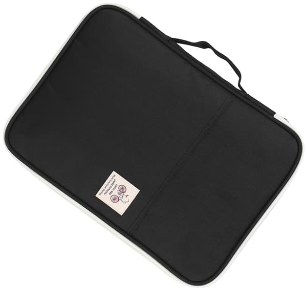 A4 Dokumenttaske Filmappe Portfolio Organizer Computer Notebook Lynlåsetaske (Sort)