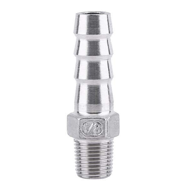Rustfrit stål han gevind rørfitting slangestuds hale konnektor (1/8\"x10mm)
