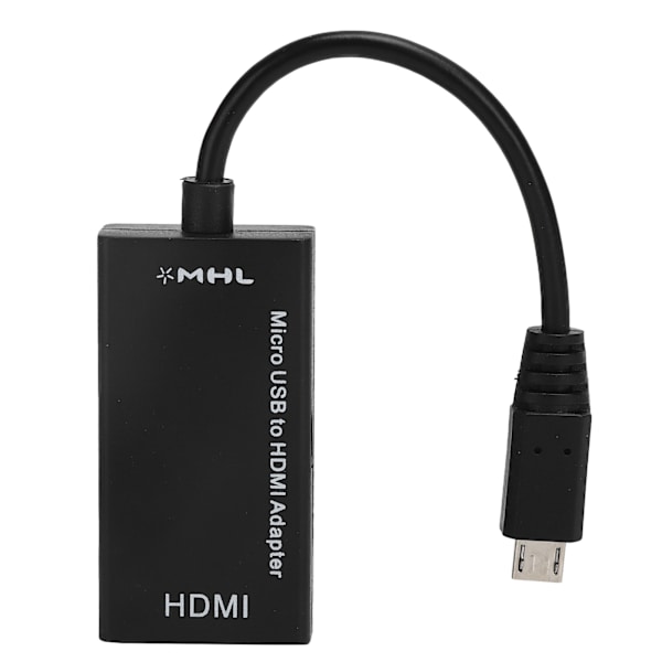 HD-videoadapterikaapeli, musta, Micro USB, 1080P-laturi puhelimesta projektoriin