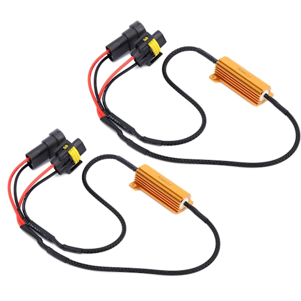 2 STK. Belastningsmodstandsadapter 50W 6Ω H11 880 881 LED Metal til Blinklys / Tågelygte