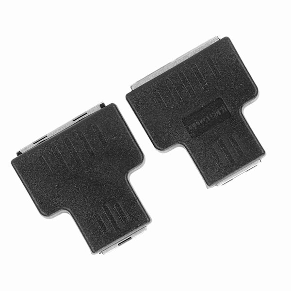 2 stk. Ethernet Kabel Adapter 1‑ind 2‑ud RJ45 Hun Interface LAN Stik Kabel Forlænger Splitter til Internetledning