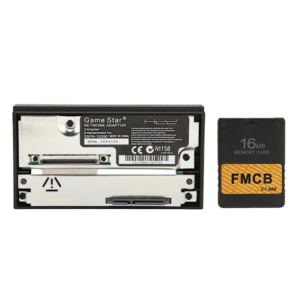 Nätverksadapter för PS2 med SATA-gränssnitt, HDD-adapter och FMCB-version 1.966 minneskort 16 MB gratis McBoot