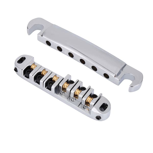 Rullebro Saddel & Tailpiece Sæt Reservedel til LP Style 6-strengs Elektrisk Guitar