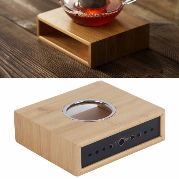 Bambus Teapot Varmebase for Husholdningsbruk Teapot Varmekomfyr Teutstyr Tilbehør