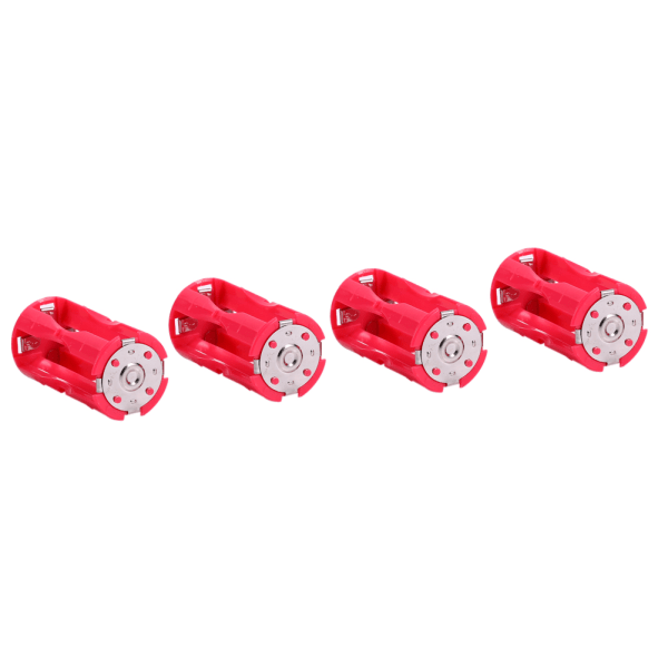 Bärbar 4st 4AAA till C storlek Parallell batteriomvandlare Adapterhållare Box Röd