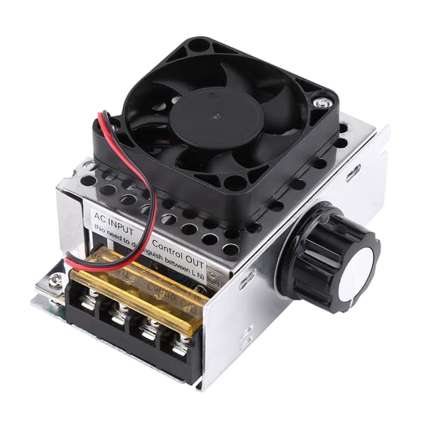 4000W SCR Elektrisk Spenningsregulator Dimmer Temperatur Motorhastighetskontroller Med Vifte