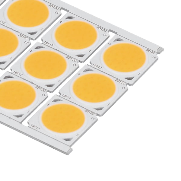 12 kpl COB-valonlähde suuritehoinen pyöreä LED-siru 12W 36‑41V 1080LM DIY-sisävalaistukseen, lämmin valo