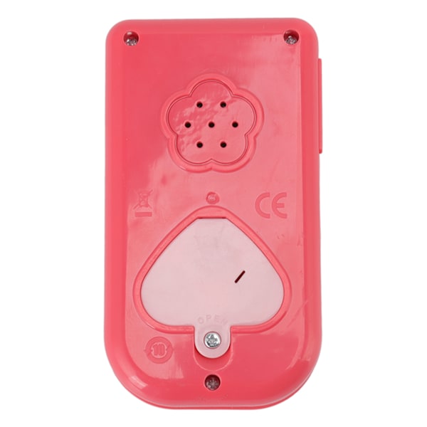Mobiltelefon Baby Leksak Flipfodral Roterande Engelsk Inlärning Simulering Pedagogisk Musik Mobiltelefon Leksak för Upplysning Rosa