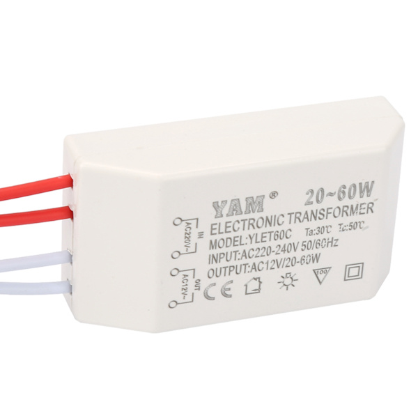 till AC 12V Elektronisk Transformator Spänningsomvandlare 20‑60W Smart Strömförsörjningsdrivrutin