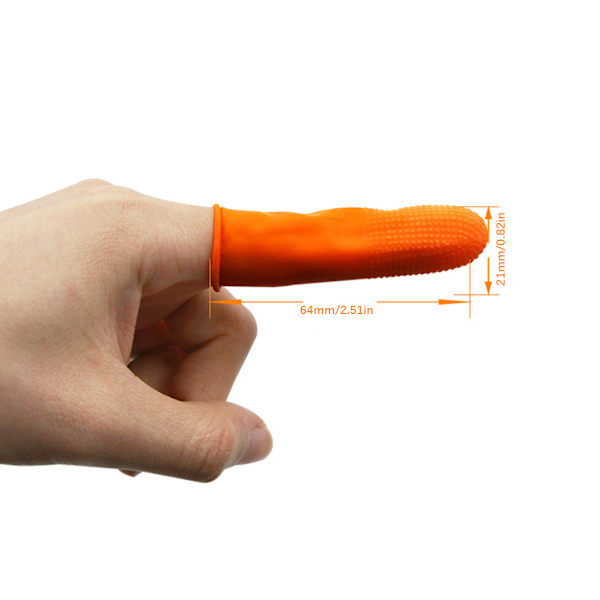 100 stk. Latex Gjenbrukbare Gummi Fingerhetter Finger mot Infeksjon