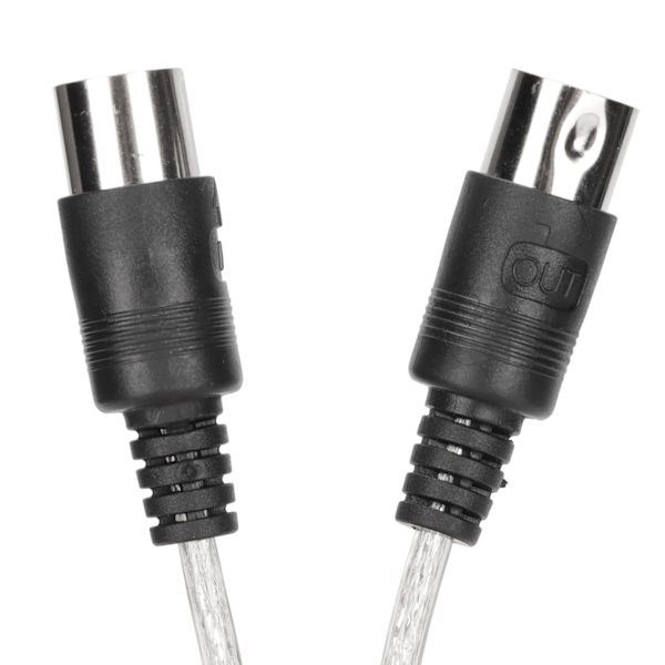 MIDI til USB Kabel Ca. 2,2 yd Langt 16 Kanaler USB PC Interface LED Strøm Input Output Indikator USB MIDI Kabel