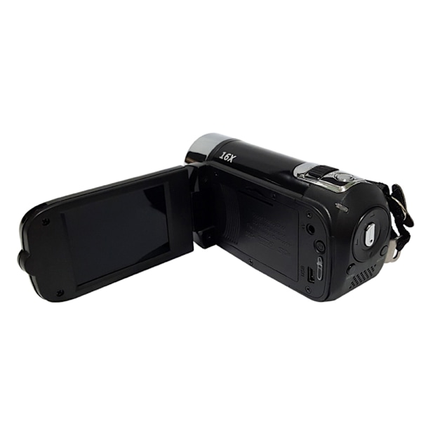 Digital Kamera Videokamera 16X F-okus Zoom Design 2.4 Tum TFT Skärmvisning Stödjer SD-kort Batteri-driven Användning för Video S-tudio