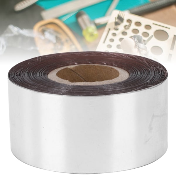 Varmfolieringspapper Läder Tyg Paketlåda DIY Dekorationsaccessoarer 3cm Bredd 120 Meter/Rulle Silver