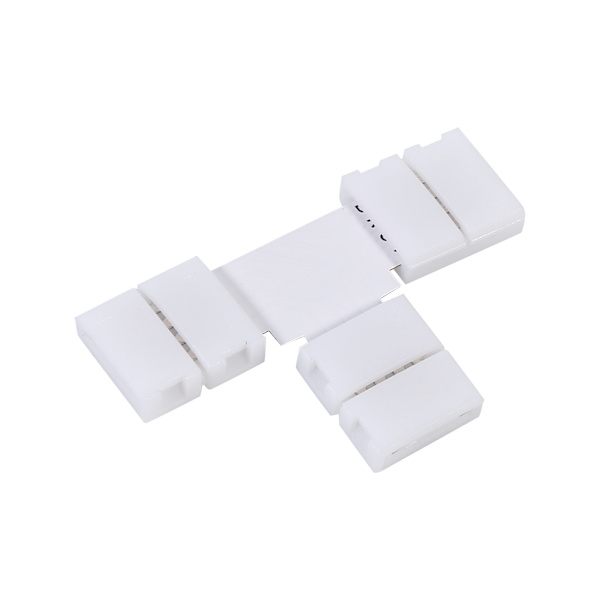 5 st Lödfria 4-stiftsklämmor för 10 mm RGB 5050 LED-remsa (T-form)