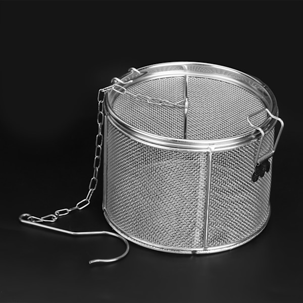 Te-kugle si i rustfrit stål Suppe Krydderier Separationskurv Krydderifilter 14 x 10 cm