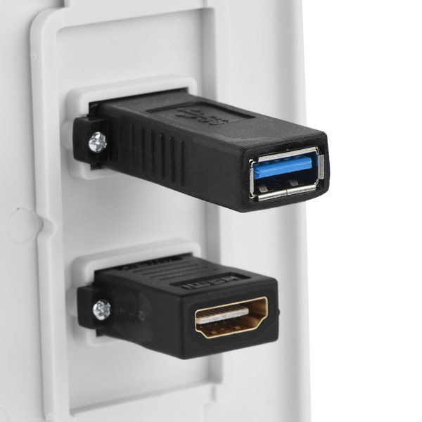 HDMI USB3.0 To i ett Integrert Multimedia Veggpanel Audio Video Socket