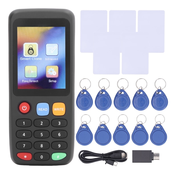 NFC-kortkopiator Skrivare ID IC Hiss Kortläsare Duplikator för åtkomstkontrollsystem Inbyggt batteri 5 UID-spännen 5 T5577-kort 5 T5577-spännen