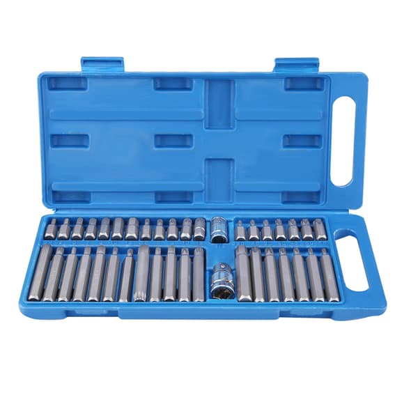 40 stk. Hex Star Torx Socket Bit Sett Verktøysett 1/2 tomme 3/8 tomme Drive