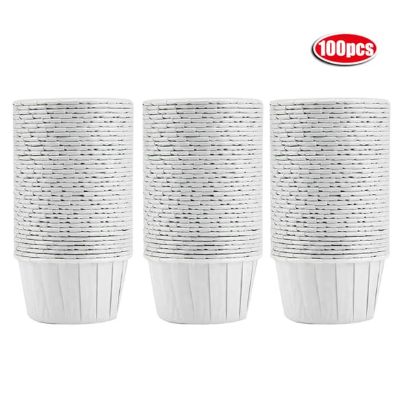 100 STK Mini Cupcake Forme Papir Runde Kagebageforme Muffin Etuier Hjemmefest Bryllup#1