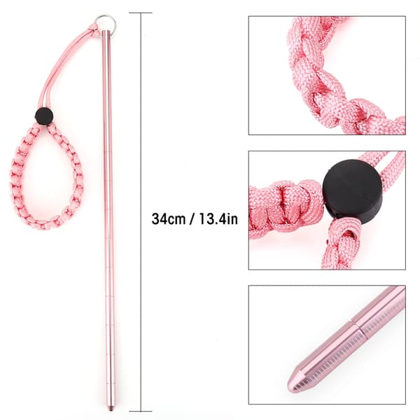 KEEP DIVING Dykking Støy Maker Stick Rod Pointer med Fallskjerm Snor (Rosa)