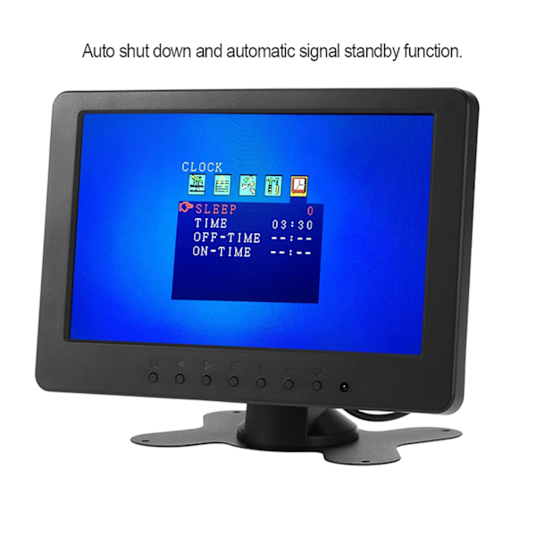 7 tuuman HD-monitori 1024x600 16:9 TFT LCD -monitori tukee BNC AV-videotuloa koti- ja autovalvontaan