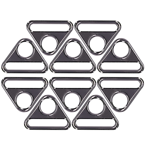 10 st Justerbara Spännen 38mm Justerbar Zinklegering Multifunktionell Lättviktig Bärbar Bagagetillbehör Rutenium Svart