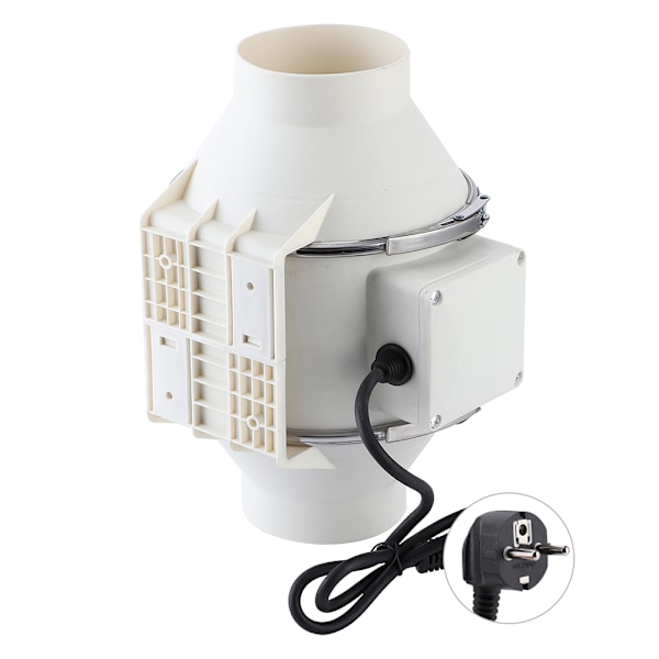 Hög Effektivitet Inline Kanalfläkt Luftutsug Badrum Kök Ventilationssystem 40W