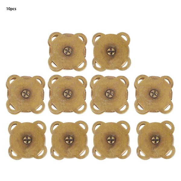 10 stk./sæt Magnetisk metalspænde Trykknapper DIY Tøjtaske Tilbehør (Bronze)