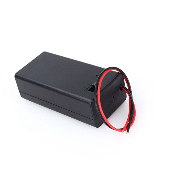 9V Volt PP3 Batterihållare Box DC-fodral med ledning ON/OFF-strömbrytare Lock Slitstark