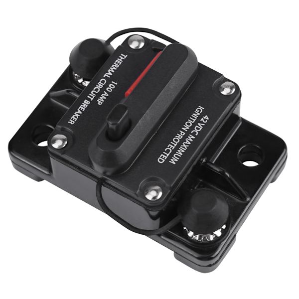 DC12V-42V Bil Stereo Audio Inline Strømafbryder Manuel Reset (100A)