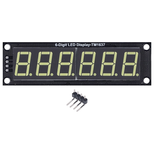 LED-display Digital Tub 6 Siffror 7 Segment Decimal Vitt Ljus Digital Displaymodul