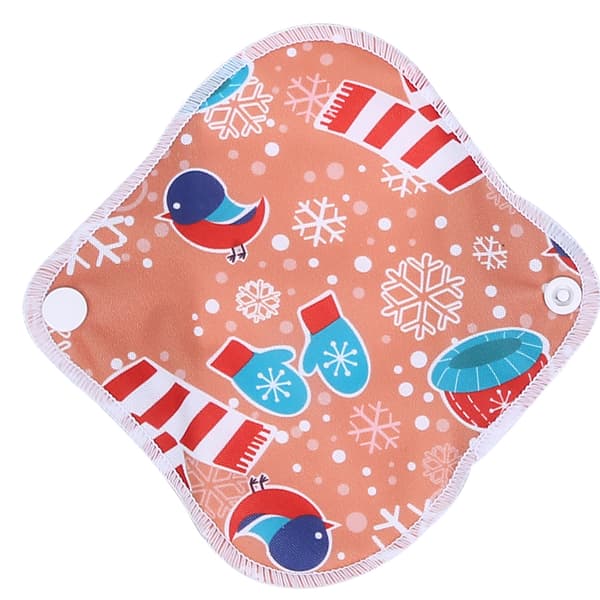 Menstruasjonsbind Gjenbrukbart Vanntett Bambuskullfiber Stoff Vaskbart Sanitetsbind for Kvinner (H6‑H10)
