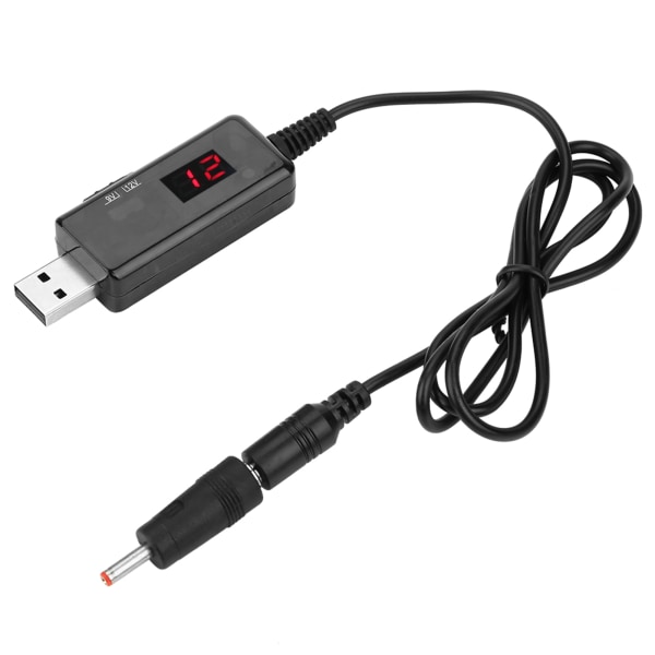 USB till DC Boost Kabel Router Step up Voltage Converter Display 9V/12V