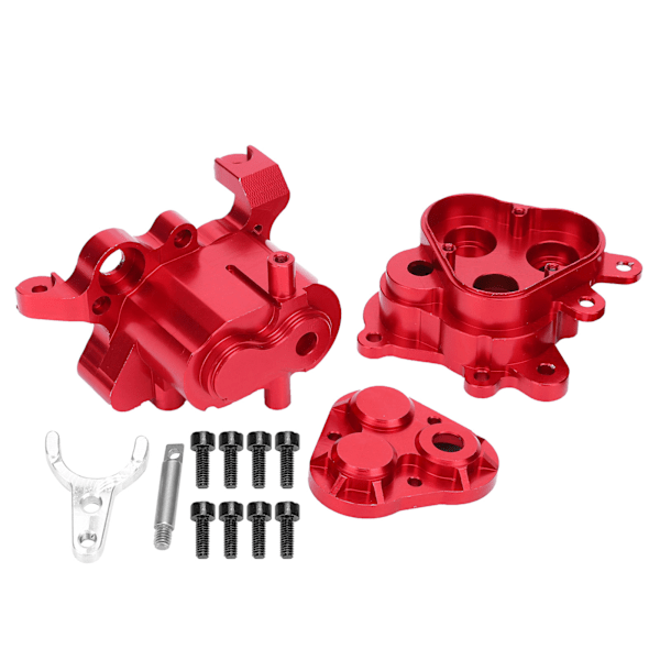 Girboksdeksel i aluminiumslegering, erstatning for TRAXXAS TRX‑4/6 Simulering 1/10 RC Bil Rød