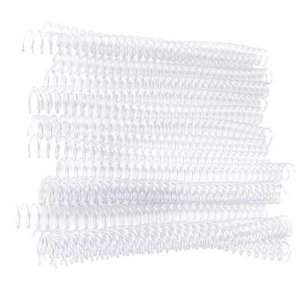 20 stk. 30 Huls Løst Blad Plastik Bindingsring Fjeder Spiralringe til A4 Papir 19mm transparent