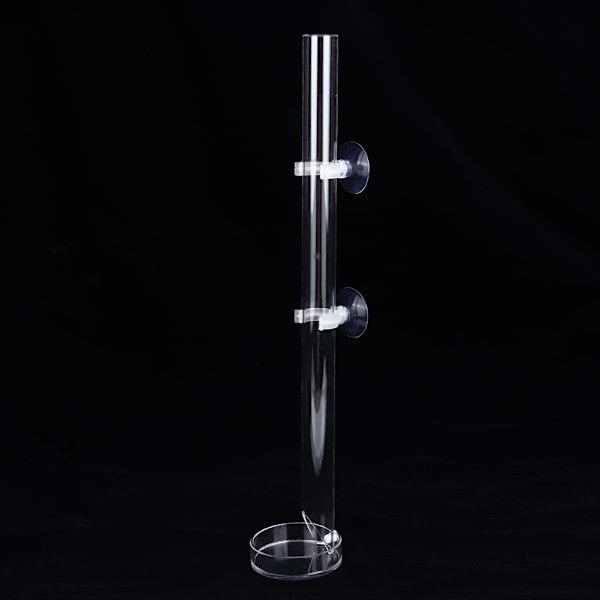 Akryl Transparent Hållbar Akvarium Fisk Räkfoder Fiskmatningsrör med Bricka (20cm)