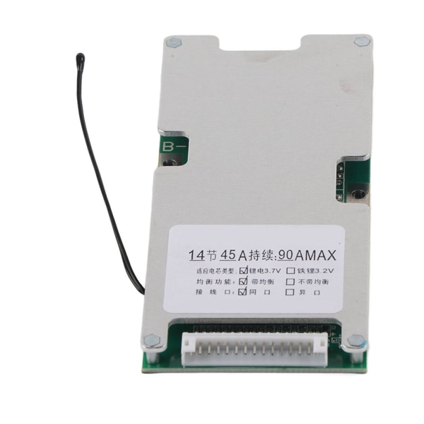 14S 45A litiumbatteriskydd BMS PCB-kort med balansladdning