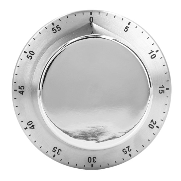 Köksmekanisk timer 304 rostfritt stål magnetisk sug kock matlagning timer klocka vit