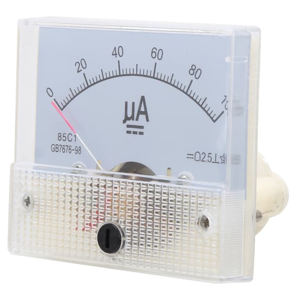 85C1 DC 0~100UA Pekarvisare Typ Amperemeter Analog Ström Panelmätare Mätinstrument